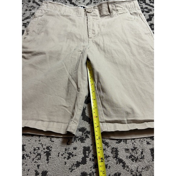 Dixxon Mens Khaki Shorts D Flexx Waistband Front Slash Back Button Pockets 32 - Picture 3 of 8